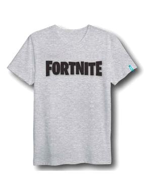 Maglietta Fortnite Logo grigia per bambini