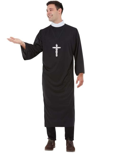 Priest Fancy Dress Costumes One Size.