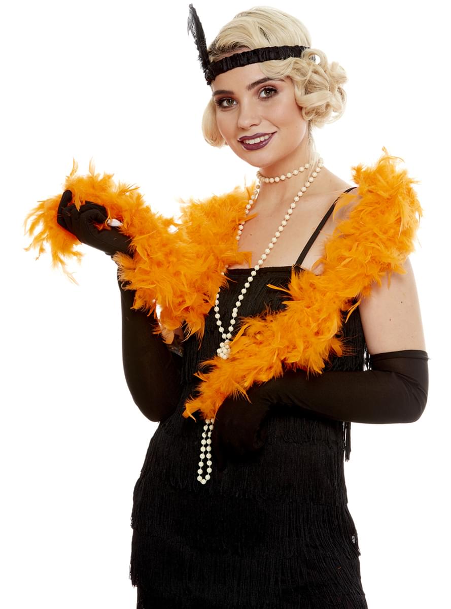 Orange feather Boa. The coolest Funidelia