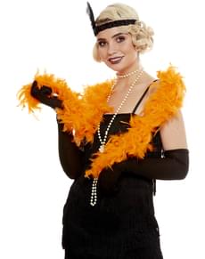 20s Orange Feather Boa