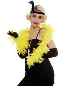20s Yellow Feather Boa