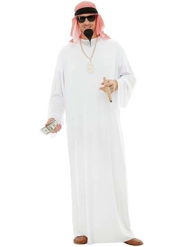 DRESS ME UP Disfraz Jeque Sheik Thawb Emir Saudita Árabe Disfraz