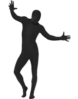 Black Second Skin Morph Suit All In One Morphsuit Bucks Halloween Lycra  Costume
