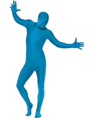 Blauw Second Skin kostuum