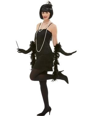 Costum anii 20 negru pentru femeie