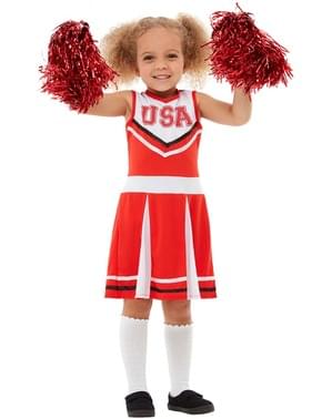 Cheerleader avec Pompons rouge -  - 100% belge - Déguisements  - Tenues de Carnaval - Créations des Ballons - Fête Thématiques