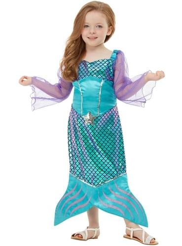 Disfraz de sirena para niñas, vestido de sirena para niñas y niños
