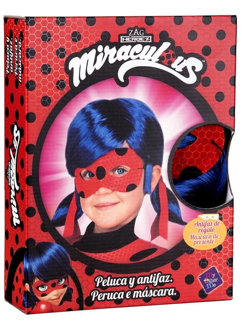 Perruque et masque Chat Noir Miraculous™ enfant, achat de