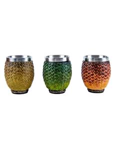 Deluxe set of Dragon Egg glasses - Game of Thrones