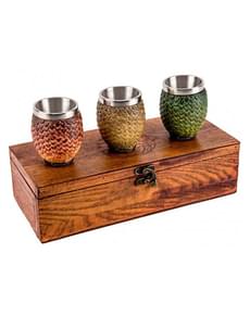 Deluxe set of Dragon Egg glasses - Game of Thrones