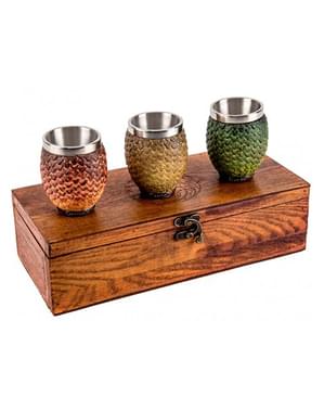 Deluxe set of Dragon Eggs cups - Game of Thrones