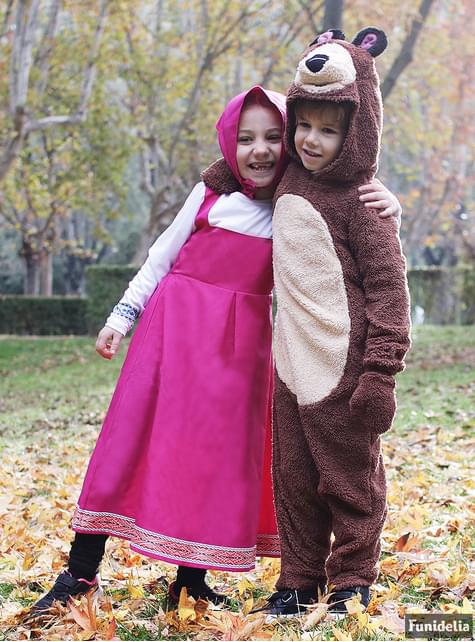 Costume da orso Masha e orso per bambini