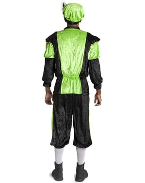 Costume da aiutante di San Nicola verde per adulto