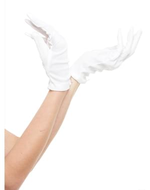 Białe rękawiczki dla dorosłych
