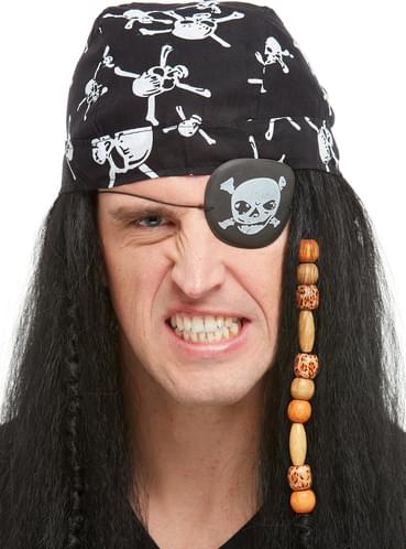 Bandanna Balloons Bunting Boys Pirate Fancy Dress Costume: Tie Eye Patch