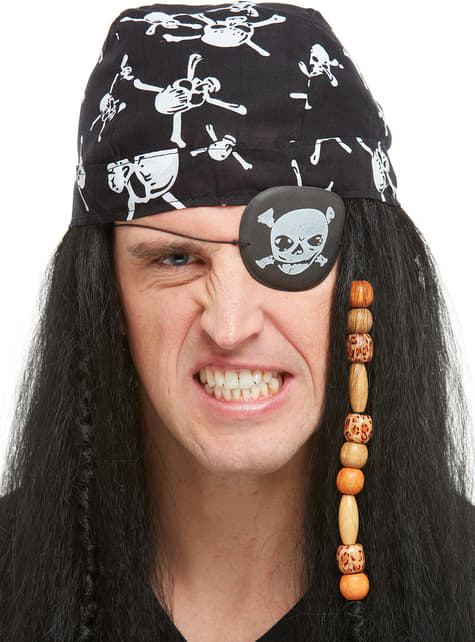 Benda da pirata grigia con bordo