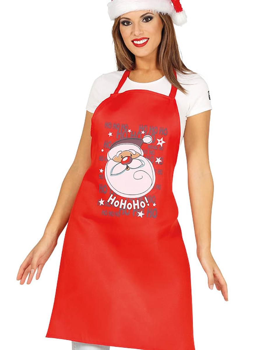 赤いクリスマスツリーエプロン
