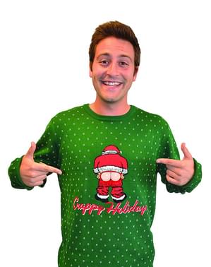 Pull de Père Noël effronté adulte