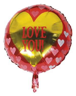 Folieballong med hjärtan – Love You