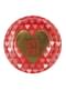 Sett med 6 tallerkener med hjerter - Love You