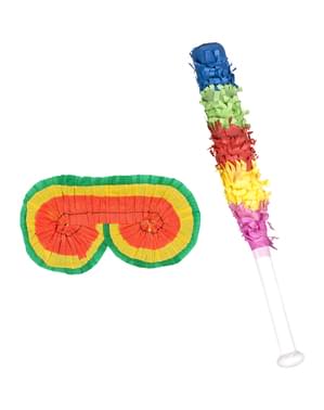 Piñata stok en oogmasker set