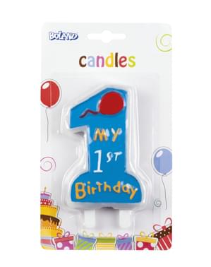 1 pinkki “Ensimmäinen Syntymäpäiväni” kynttilä
