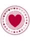 Sett med 8 tallerkener med hjerter og polka prikker - Radiant Hearts