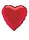 Palloncino di foil a forma di cuore rosso