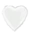 Witte hartvormige folieballon