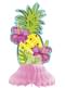 3 décorations de table variés en nid d'abeille flamant rose et ananas tropical - Tropi-cool
