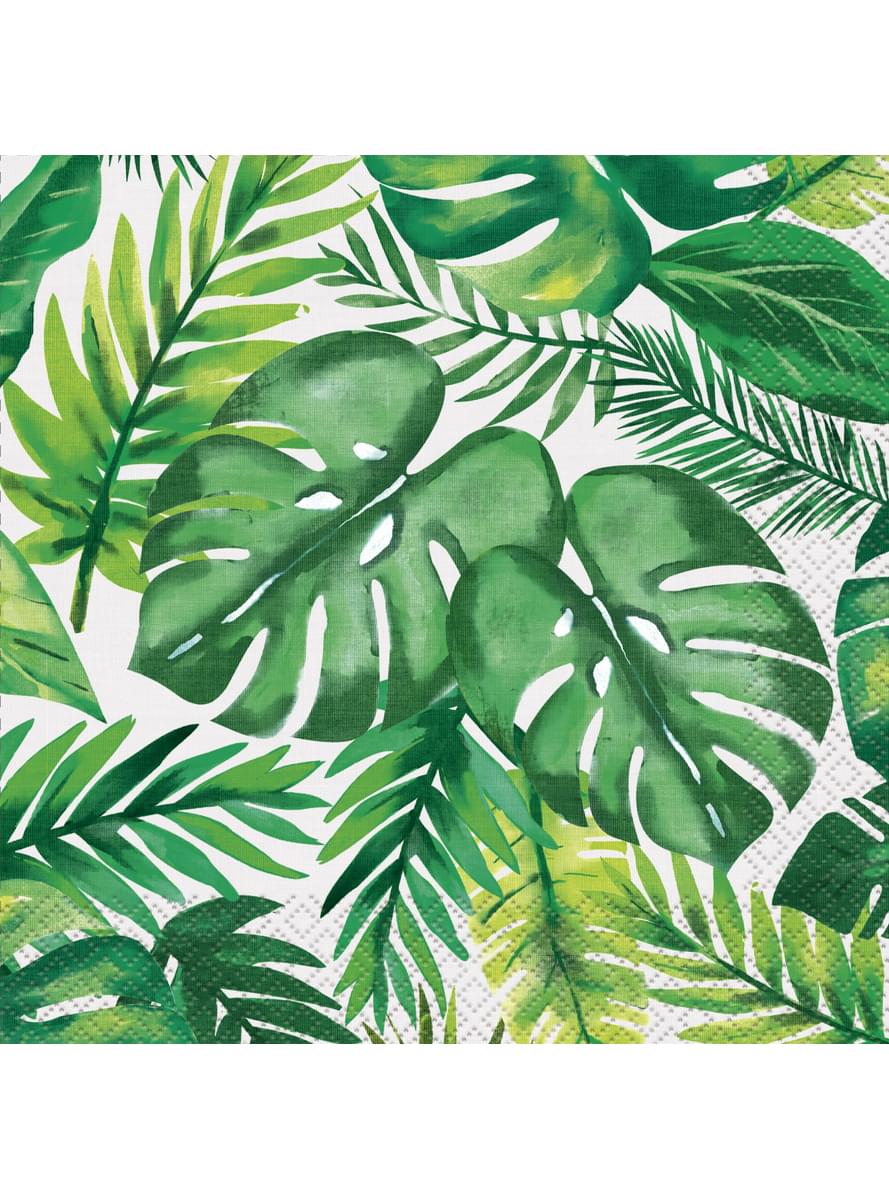 16 tropical summer napkin (33x33 cm) - Palm Tropical Luau