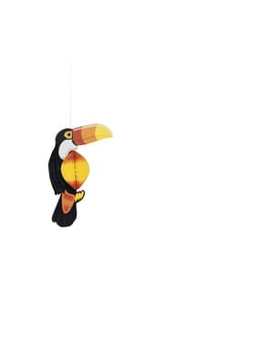Hængende toucan lavet af honning papir