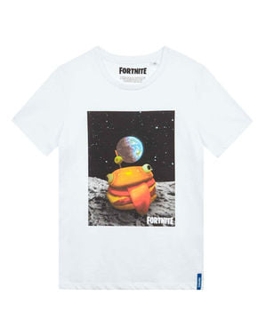 Wit Fortnite Hamburger T-shirt voor kinderen