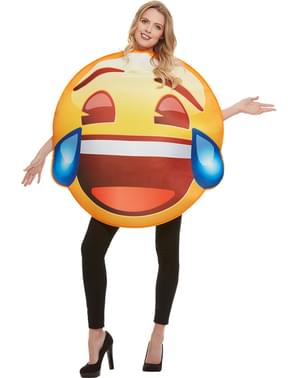 Emoji lachend met tranen kostuum