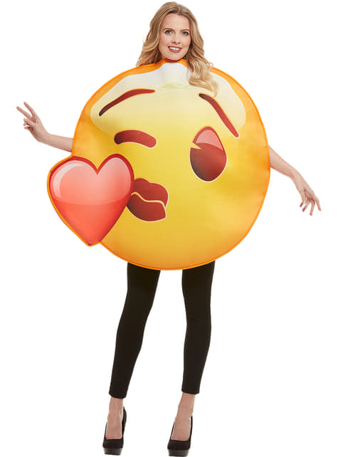 Disfraz de Emoji beso de corazón