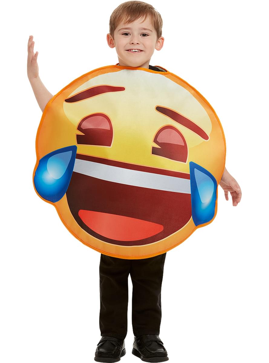 Anak Emoji Kostum tersenyum dengan air mata