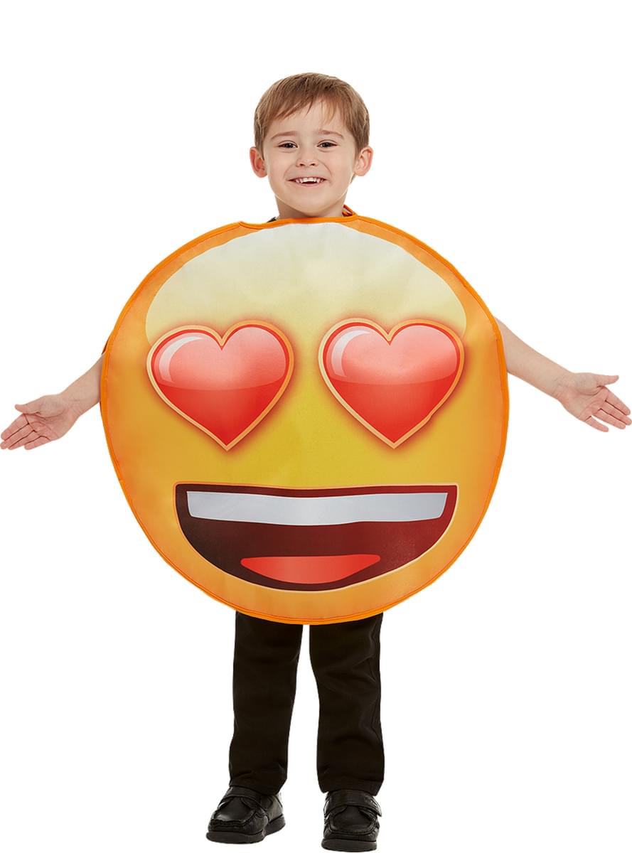 Anak Emoji Kostum tersenyum dengan mata hati