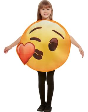 Costum Emoji sărut cu inimioară pentru copii