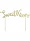 Sweet Kisses Gold Cake Topper - Valentine Collection