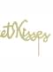 Sweet Kisses Gold Cake Topper - Valentine Collection