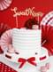 Decoración para tarta dorada sweet kisses - Valentine Collection