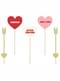 Sæt med 5 Hjerter og Pile Dekorative Tandstikker - Valentine Collection