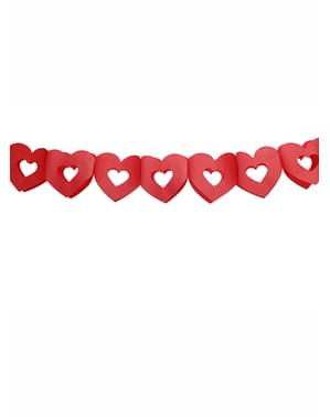 Red Hearts Garland - Koleksi Valentine