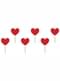 6 toppers decorativos de corazones rojos y blancos - Valentine Collection