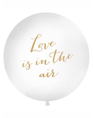 巨大な愛は空気中の白い風船 - バレンタインコレクション