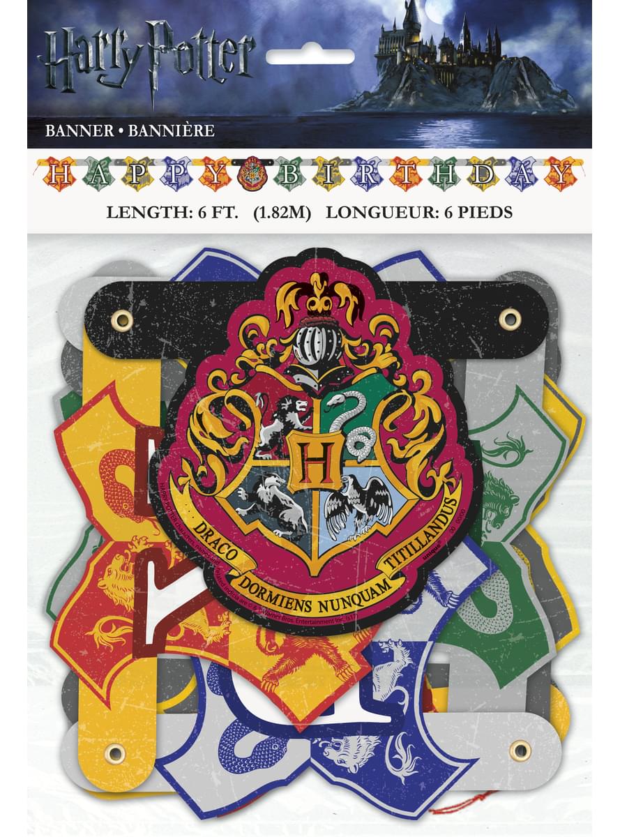 Banderole anniversaire Maisons Poudlard - Harry Potter
