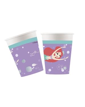 8 mažų undinių puodelių rinkinys - Ariel po jūra