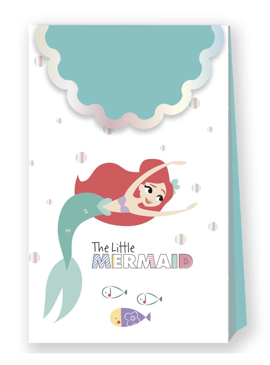 4 Den Lille Havfrue Fest Poser - Ariel Under the Sea