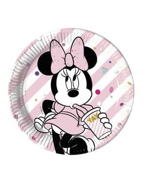 8 platos de Minnie Mouse (23cm) - Minnie Party Gem