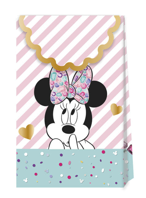 4 bolsas de chucherías de Minnie Mouse - Minnie Party Gem